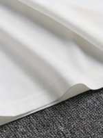 Baskılı Oversize Bisiklet Yaka T-shirt - Beyaz - Görsel 3