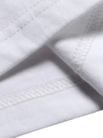 Baskılı Oversize Bisiklet Yaka T-shirt - Beyaz - Görsel 3