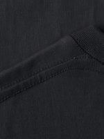 Baskılı Oversize Bisiklet Yaka T-shirt - Siyah - Görsel 3