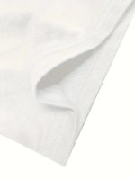 Baskılı Oversize Bisiklet Yaka T-shirt - Beyaz - Görsel 3