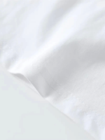 Baskılı Oversize Bisiklet Yaka T-shirt - Beyaz - Görsel 3