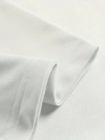 Baskılı Oversize Bisiklet Yaka T-shirt - Beyaz - Görsel 4