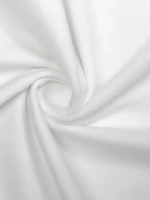 Baskılı Oversize Bisiklet Yaka T-shirt - Beyaz - Görsel 4