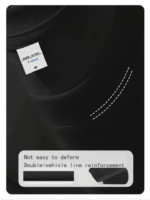 Baskılı Oversize Bisiklet Yaka T-shirt - Siyah - Görsel 4