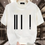 Baskılı Oversize Bisiklet Yaka T-shirt - Beyaz