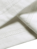 Baskılı Oversize Bisiklet Yaka T-shirt - Beyaz - Görsel 4