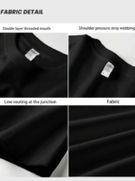 Geniş Kesim Pamuklu Tişört - GANDHI The Project Baskılı, Siyah, Rahat Kesim, Kısa Kollu, Günlük Kıyafet, Her Gün Giyilebilecek Tişört- Siyah - Görsel 4