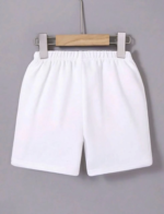 Beli Lastikli Baskılı Mini Şort - Beyaz - Görsel 2