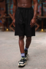 Erkek İki İplik Cepli Şort - Siyah