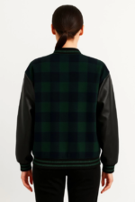 Kolları Suni Deri Içi Astarlı Oduncu Kolej Içi Ceket - Haki - Görsel 2