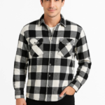 Erkek Uzun Kollu Oduncu Gömlek - Siyah