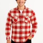 Erkek Uzun Kollu Oduncu Gömlek - Kırmızı