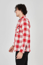 Erkek Uzun Kollu Oduncu Gömlek - Kırmızı - Görsel 2