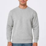 Erkek Üç İplik Düz Bisiklet Yaka SweatShirt - Gri