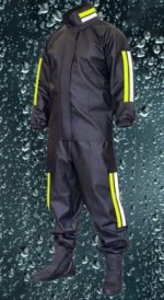 Premium Motorcu Kurye Yağmurluk Takım Su Geçirmez PVC Kumaş Reflektörlü TÜBİTAK Onaylı - Siyah - Görsel 3