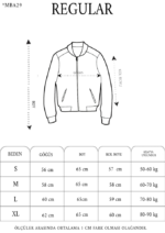 Tam Fermuarlı Uzun Kol Baskılı Bomber Ceket - Siyah - Görsel 2