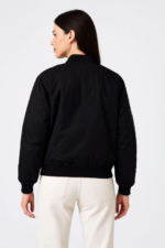 Içi Astarlı Fermuarlı Bomber Mont Ceket - Siyah - Görsel 2