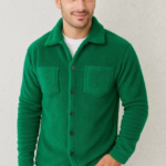 Erkek Pelüş Polar Hırka Gömlek – Yakalı, İlik Düğmeli, Göğüs Cepli, Yumuşak Dokulu Kışlık Regular Fit Rahat Günlük Model - Çimen Yeşili