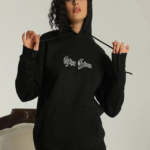 Oversize Üç İplik Kapüşonlu Sweatshirt – Siyah “Other Lives” Ön Ve Arka Baskılı, Şardonlu Kışlık, Rahat Günlük Model Siiyah