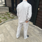 Erkek Fitilli Kadife Cepli Buggy Pantolon Oversize Rahat Kalıp - Gri - Görsel 2