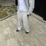 Erkek Fitilli Kadife Cepli Buggy Pantolon Oversize Rahat Kalıp - Gri - Görsel 4