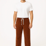 Erkek Fitilli Kadife Cepli Buggy Pantolon Oversize Rahat Kalıp - Kahverengi