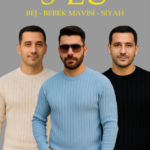 Erkek Fitilli Triko Kazak 3’lü Set – Bej, Bebek Mavisi, SiyahKalın Dokuma Pamuklu Regular Fit Bisiklet Yaka Uzun Kollu Kışlık Ve Baharlık Rahat Triko Kombini