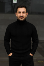 Erkek Fitilli Triko Kazak 3lÜ Set Bej Haki Siyah Regular Balıkcı Yaka Tam Boğazlı Triko Seti Modeli Kazak - Görsel 2