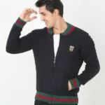 Erkek Tam Fermuarlı Triko Hırka - Lacivert