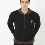 Erkek Tam Fermuarlı Triko Hırka - Siyah