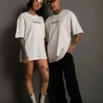 Erkek Oversize Baskılı Tişört – Golf GTI Retro Araba Desenli, Ön - Arka Dijital Baskı, Sokak Modası Stil - Beyaz