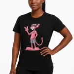 Bisiklet Yaka Kısa Kollu Baskılı T-shirt - Siyah