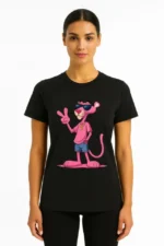 Bisiklet Yaka Kısa Kollu Baskılı T-shirt - Siyah - Görsel 2