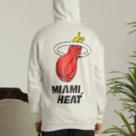 Erkek Oversize Üç İplik Kapüşonlu Sweatshirt –Sırt Ve Ön Baskılı, Kanguru Cepli, Rahat Kalıp Maskot Desenli Model - Siyah Beyaz