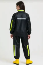 Premium Motorcu Kurye Yağmurluk Takım Su Geçirmez PVC Kumaş Reflektörlü TÜBİTAK Onaylı - Siyah - Görsel 2