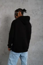 Erkek DANKES Baskılı Kapüşonlu Sweat - Siyah - Görsel 3