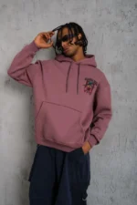 Erkek SCHOOL BOY Baskılı Kapüşonlu Sweat - Gül Kurusu - Görsel 2