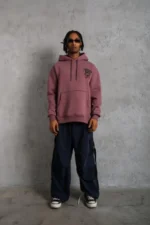 Erkek SCHOOL BOY Baskılı Kapüşonlu Sweat - Gül Kurusu - Görsel 4