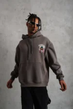 Erkek SCHOOL BOY Baskılı Kapüşonlu Sweat - Gri - Görsel 2