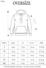 3 İplik Kapşonlu Sweatshirt Hoodie - Siyah - Görsel 4