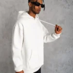 3 İplik Kapşonlu Sweatshirt Hoodie - Beyaz