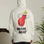 Unisex Kapşonlu Baskılı Sweetshirt - Beyaz