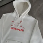 Kışlık Uzun Kol Kapüşonlu SweatShirt - Beyaz