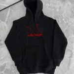 Kışlık Uzun Kol Kapüşonlu SweatShirt - Siyah