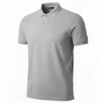 Erkek Pike Kumaş Düğmeli Yaka Regular Fit Günlük Kısa Kol Tişört T-shirt - Gri