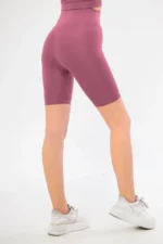 Yüksel Bel Dalgıç Biker Şort - Mor - Görsel 2