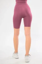 Yüksel Bel Dalgıç Biker Şort - Mor - Görsel 4