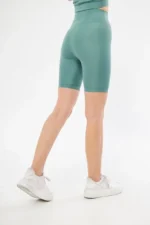 Yüksek Bel Biker Sporcu Şort - Mint Yeşil