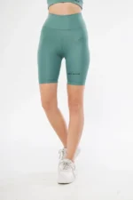 Yüksek Bel Biker Sporcu Şort - Mint Yeşil - Görsel 3