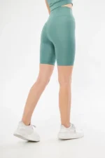 Yüksek Bel Biker Sporcu Şort - Mint Yeşil - Görsel 4